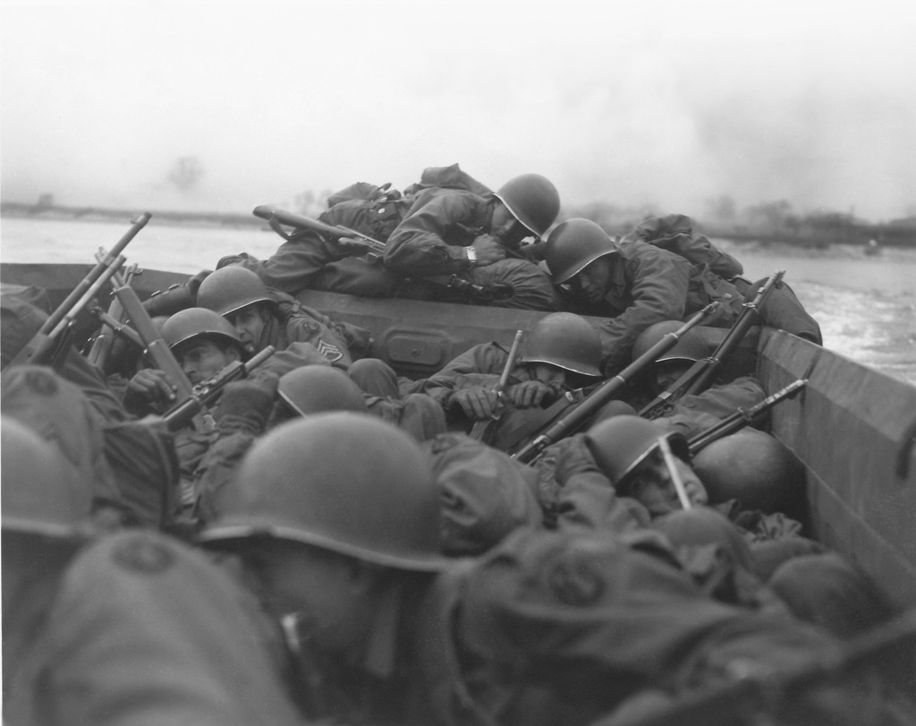 oldiers of the 89th Division, part of Patton's Third Army, crossing the Rhine at St. Goar on March 26.