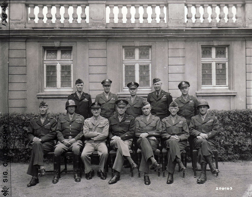 The victorious American commanders, on May 11, 1945.